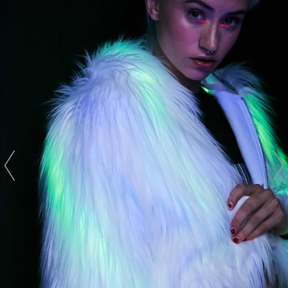 Dolls Kill Jackets & Blazers - Spark the light faux fur coat! ✨